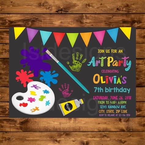 paint party invitation|paint party invitation wording.